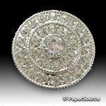 Diamante Trim | Corona is a stunning round trim and has a large central stone and an abundance of crystal clear Czech A Grade diamantes encircling it. | PaperSource