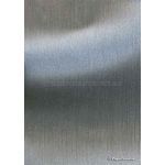 Brushed Silver Grey Embossed Metallic 120gsm Paper with black on reverse. Close up view. | PaperSource