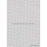 Embossed Crystal White Pearlescent Leatherette A4 handmade paper