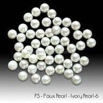 Embellishment | Half Pearl 6mm. An Ivory Faux Half Pearl with flat back for ease of glueing. 50 pack | PaperSource