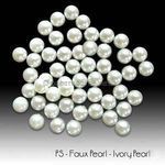 Embellishment | Half Pearl 8mm. An Ivory Faux Half Pearl with flat back for ease of glueing. 50 pack | PaperSource