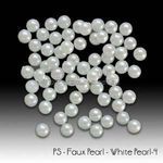 Embellishment | Half Pearl 4mm. A White Faux Half Pearl with flat back for ease of glueing. 50 pack | PaperSource