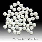 Embellishment | Half Pearl 8mm. A White Faux Half Pearl with flat back for ease of glueing. 50 pack | PaperSource