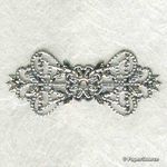 Trim | Metal Filigree Trim MFT3 has a "bow like" appearance. The ornate design in silver is flat on the back and easily attachable | PaperSource