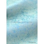 Batik Metallic - Light Blue with Silver 120gsm Handmade Recycled Paper | PaperSource