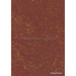 Batik Metallic | Red Brown with Gold 120gsm Handmade Recycled A4 paper | PaperSource