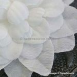Fabric Flower - Dahlia White Handmade, Fabric Flower Embellishment | PaperSource