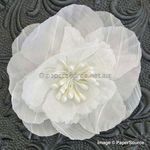 Fabric Flower - Petticoat White Handmade, Fabric Flower Embellishment | PaperSource