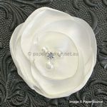 Fabric Flower - Poppy White Handmade, Fabric Flower Embellishment | PaperSource