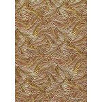 Embossed Foil | Fern Gold Foil on Red Matte Cotton A4 handmade recycled paper | PaperSource