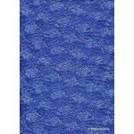 Embossed Foil Blue Foil on Purple Matte Cotton A4 handmade recycled paper