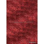 Embossed Foil Red Foil on Red Matte Cotton A4 handmade recycled paper curled | PaperSource