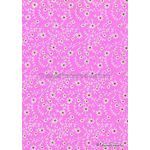 Patterned Jasmine | White print and glitter highlights on a Pink handmade, recycled paper | PaperSource