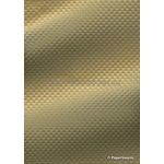 Embossed Diamond Quilt Antique Gold Pearlescent A4 paper | PaperSource
