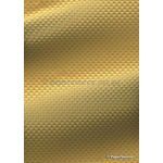 Embossed Diamond Quilt Bright Gold Pearlescent A4 paper | PaperSource