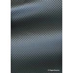 Embossed Diamond Quilt Charcoal Pearlescent A4 paper | PaperSource
