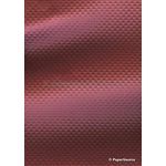 Embossed Diamond Quilt Ruby Deep Red Pearlescent A4 paper | PaperSource