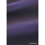 Embossed Diamond Quilt Violet Rich Purple Pearlescent A4 paper | PaperSource