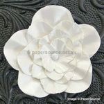 Flower - Ruffle Ivory Pearl Medium Handmade, Pearlescent Flower Embellishment | PaperSource