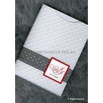 Photo shows Precious Metals | Bead White with White Beads C6 Invitation Pocket Sleeve - cut to order | PaperSource
