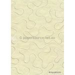 Embroidered Jigsaw Cream stitching on Ivory Laser SIlk A4 Handmade, Recycled paper | PaperSource