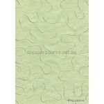 Embroidered Jigsaw Mint Green stitching on Mint Laser SIlk A4 Handmade, Recycled paper | PaperSource