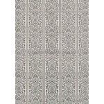 Flat Foil Eternity Border | Silver Foil on Quartz Pearlescent Cotton A4 handmade recycled paper | PaperSource