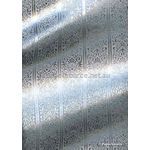 Flat Foil Eternity Border | Silver Foil on Silver Pearlescent Cotton A4 handmade recycled paper | PaperSource