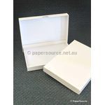 Rigid C6 card Box in Ivory Pearl finish and white inside