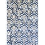 Flat Foil | Insignia Indigo Blue Metallic Pearlescent Cotton with Silver foiled design, handmade, recycled cotton A4 paper | PaperSource