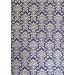 Flat Foil | Insignia Violet Purple Metallic Pearlescent Cotton with Silver foiled design, handmade, recycled A4 paper | PaperSource