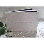 Journal A5 | Flocked Tulip with White Tulip pattern on off white handmade paper. 50 blank smooth white pages with hard cover | PaperSource