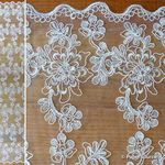 Lace Fabric - Off White intricate floral design | PaperSource