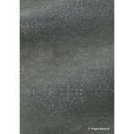 Chiffon Print | Curly Heart Charcoal Chiffon with Charcoal Glitter Heart pattern, A4 - curled | PaperSource