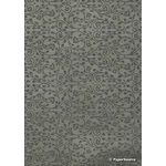 Chiffon Print | Curly Heart Charcoal Chiffon with Charcoal Glitter Heart pattern, A4 | PaperSource
