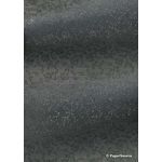 Chiffon Print | Fleur Charcoal Chiffon with Charcoal Grey and Glitter Floral Vine Print, A4 - curled | PaperSource
