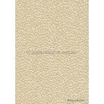 Embossed Pebble Cream Pearlescent A4 handmade recycled paper