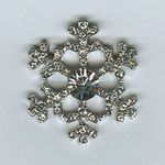 Diamante Trim | Snowflake with larger central stone in silver all encrusted with quality Czech diamantes | PaperSource