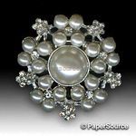 Embellishment | Brooch Victoria, 45x45mm, Pearl and A Grade Czech Crystal Diamantes for maximum sparkle | PaperSource