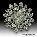 Embellishment | Brooch Sunflower, 47x47mm, Pearl and A Grade Czech Crystal Diamantes for maximum sparkle | PaperSource