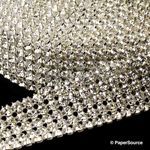 Diamante SIlver Mesh Ribbon | PaperSource