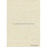 Embossed Burlap Opal Cream Pearlescent A4 handmade, recycled paper