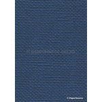 Embossed Burlap Indigo Navy Blue Pearlescent A4 handmade, recycled paper