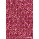 Embossed Foil Red on Pink Daisy Circles