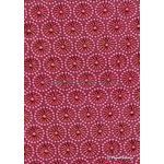 Embossed Foil Red on Pink Daisy Circles