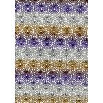 Embossed Foil Rainbow Purple, Gold and Silver on White Daisy Circles
