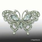 Embellishment | Brooch Butterfly, 50x30mm, Budget style with Quality Crystal Diamantes | PaperSource