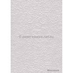 Embossed Guipure Crystal White Pearl Pearlescent A4 handmade, recycled paper | PaperSource