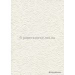 Embossed Guipure Off White, Matte, A4 handmade recycled paper | PaperSource