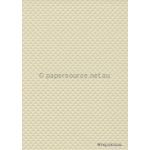 Embossed Diamond Quilt White Gold Pearlescent A4 paper | PaperSource